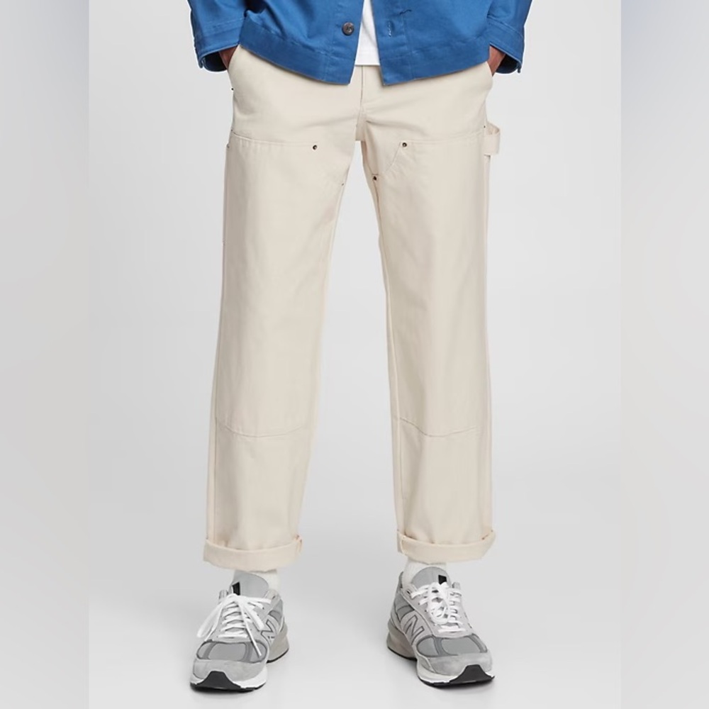 Gap Cream Double Knee Carpenter Utility Streetwear Gorpcore Casual baggy Jeans